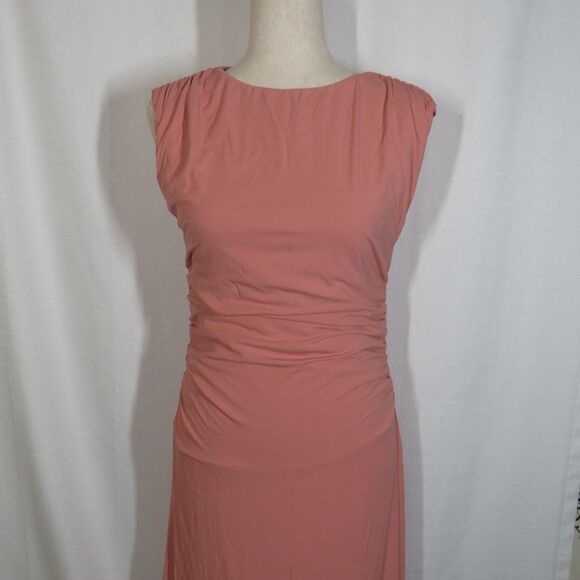 OGL  Eco-SkinKiss Breezy Cooling Side Ruched Maxi Dress In Sahara Size Large - Picture 11 of 16